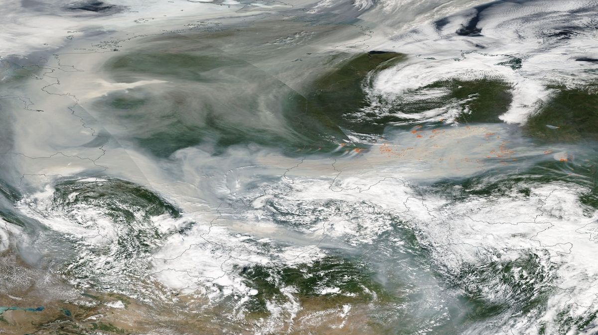 Kouř z lesních požárů se dostal až na Severní pól